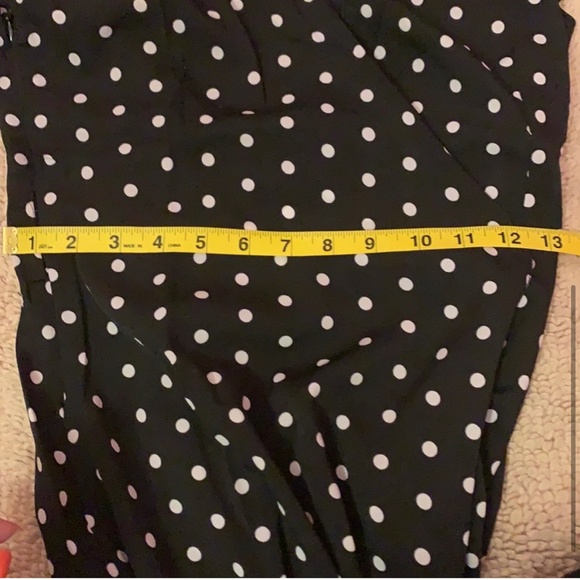 Women’s Black High Slit Polka Dot Maxi Dress Sz S - Picture 6 of 6